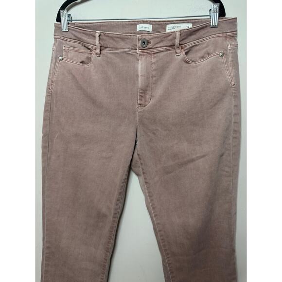 J.Jill Denim Authentic Fit Slim Ankle Women's 12 Pink Jeans Pants Cotton Blend - Picture 5 of 6
